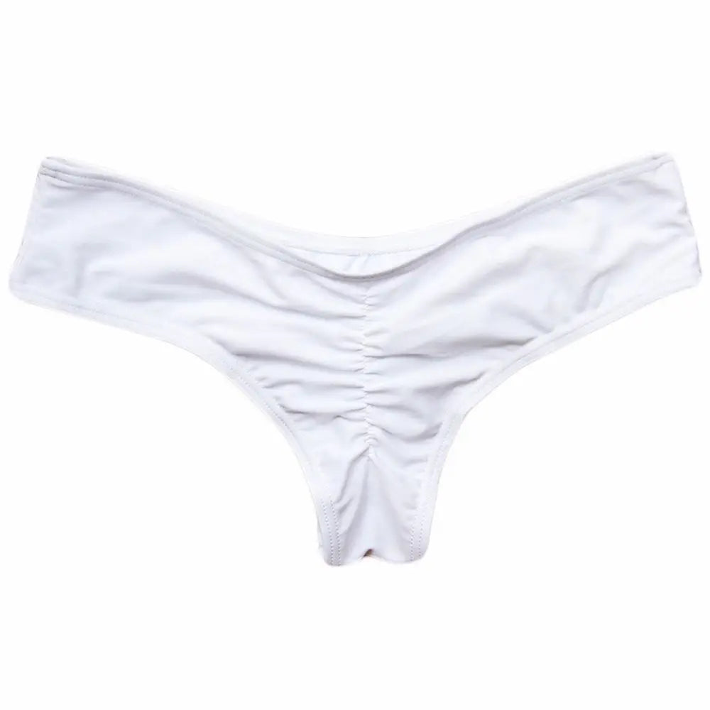 Sexy Side Tie Thong Bikini Bottoms | Adjustable Brazilian Swim Briefs