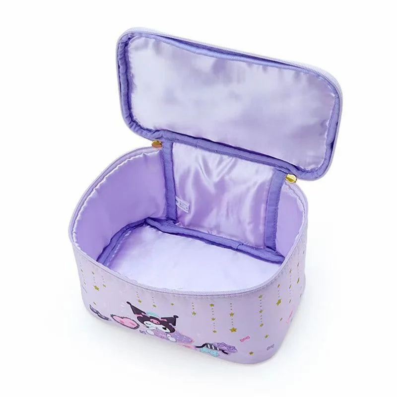 Purple jewelry box with a unicorn design on a white background