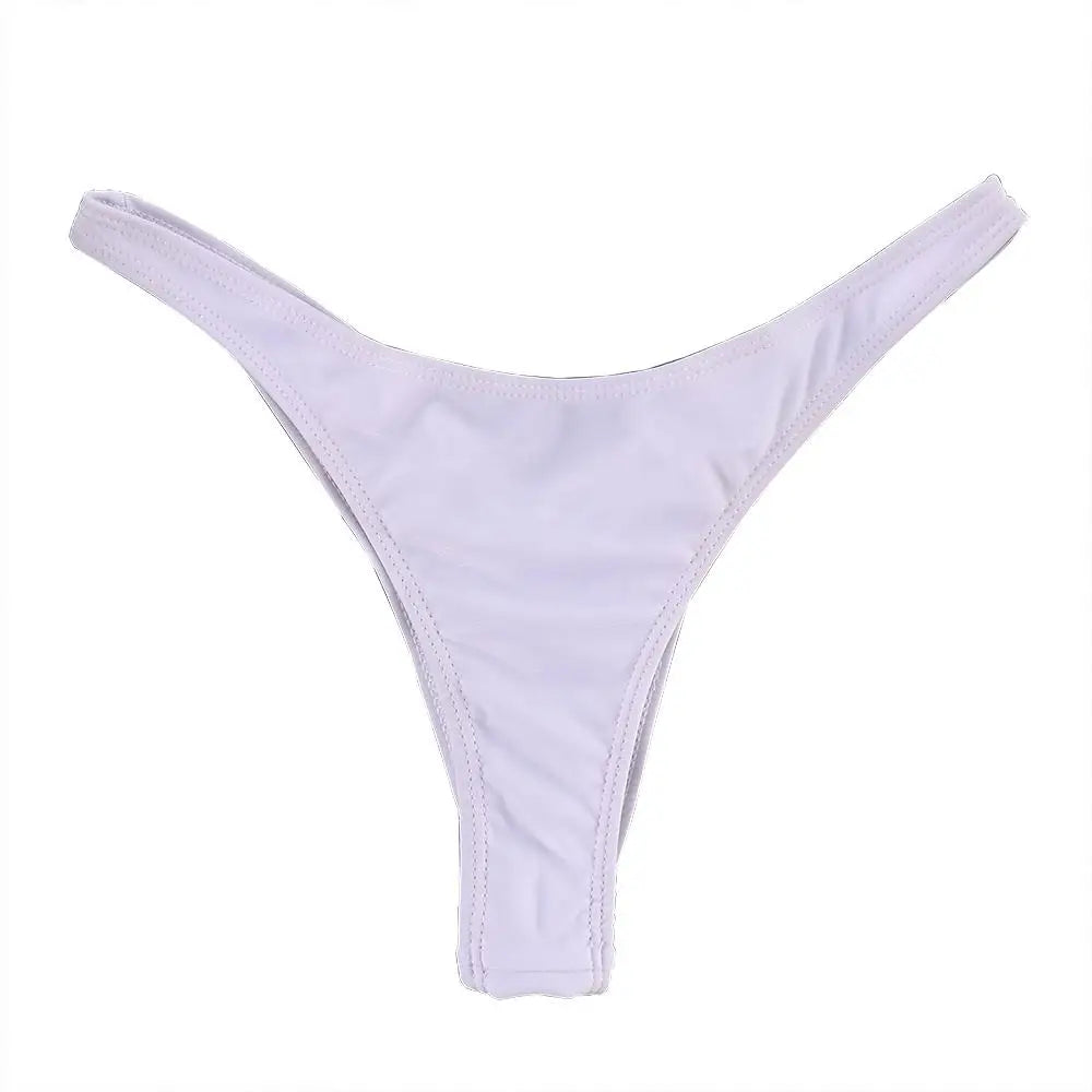 Sexy Side Tie Thong Bikini Bottoms | Adjustable Brazilian Swim Briefs