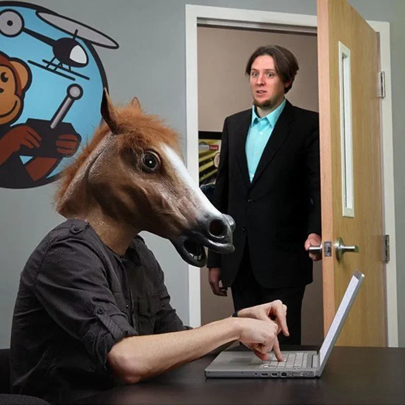 Masque de tête de cheval effrayant