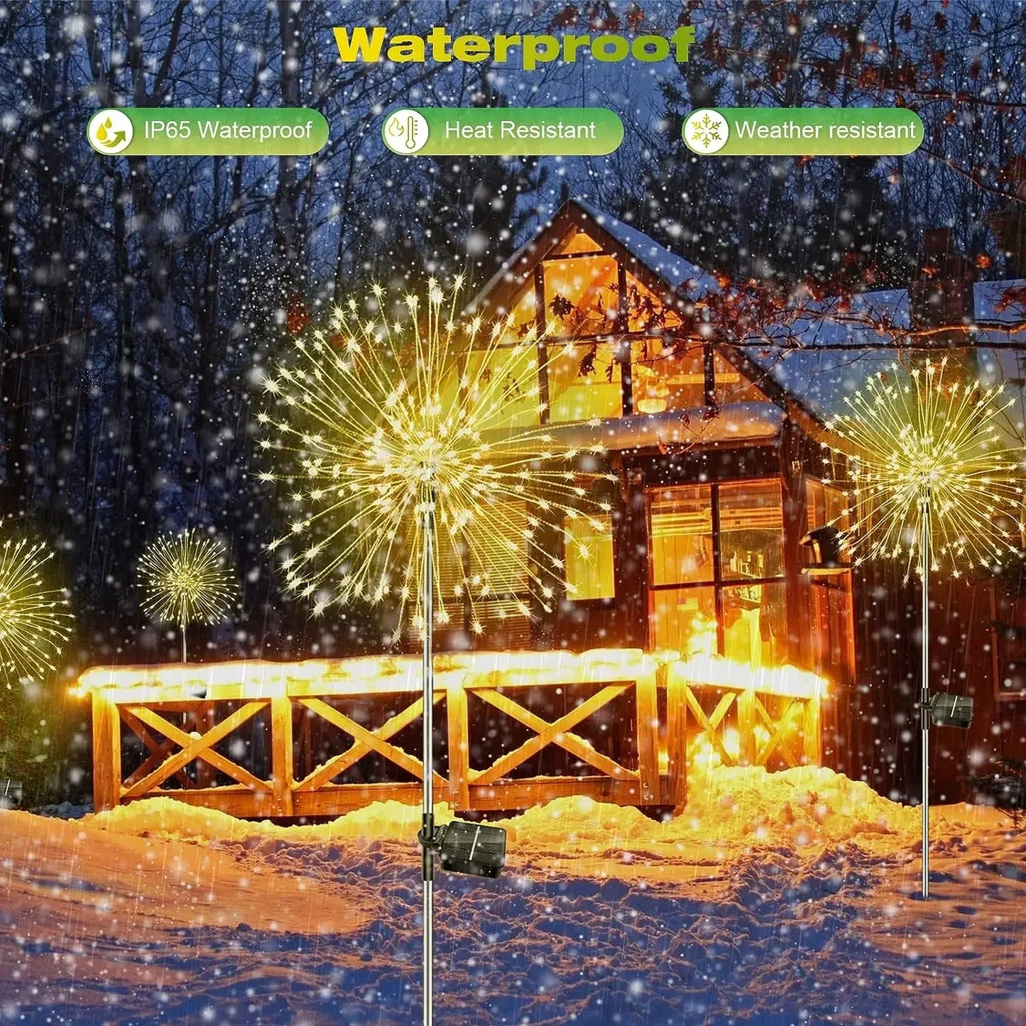 Feux d'artifice solaires - Décoration féerique de jardin