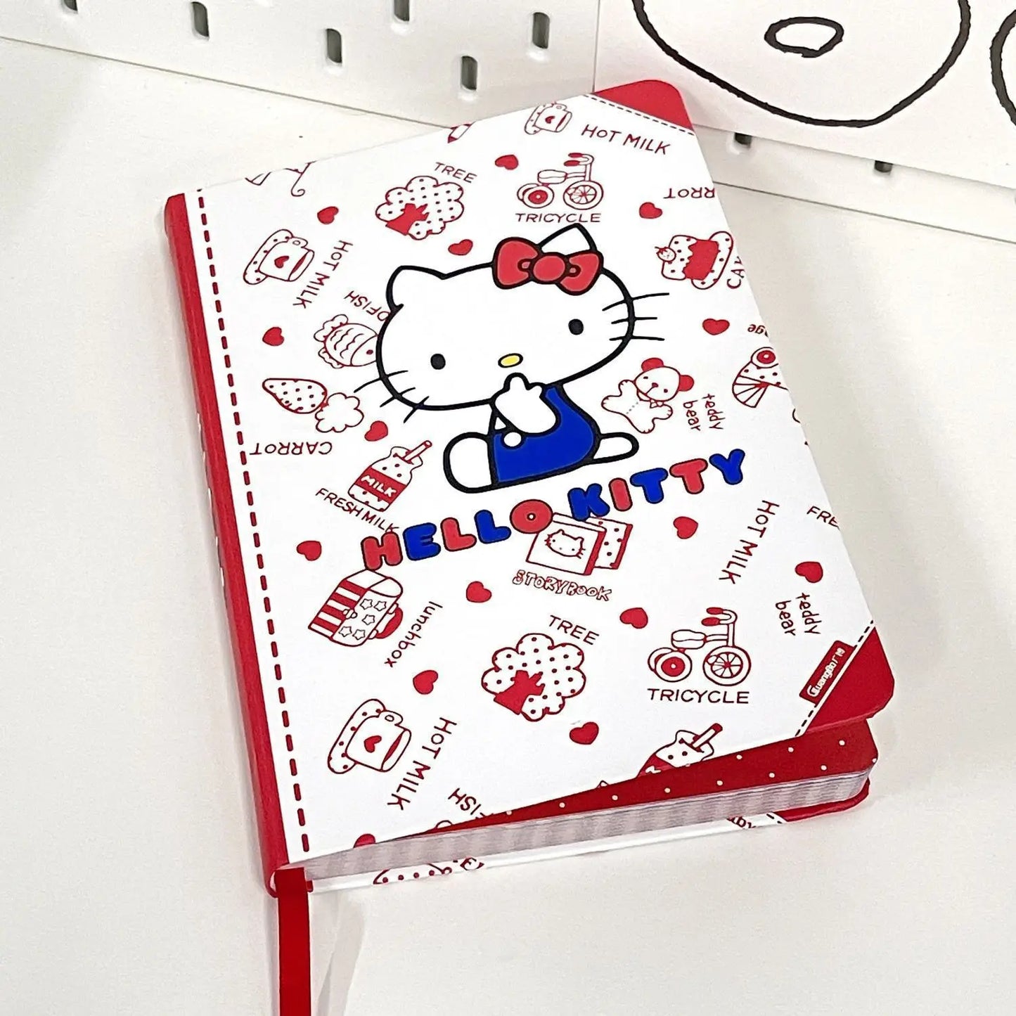 Notebook with Hello Kitty design on a white background