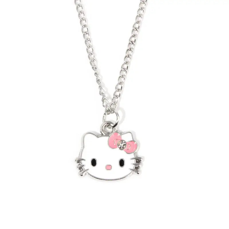 Necklace with a Hello Kitty charm on a white background