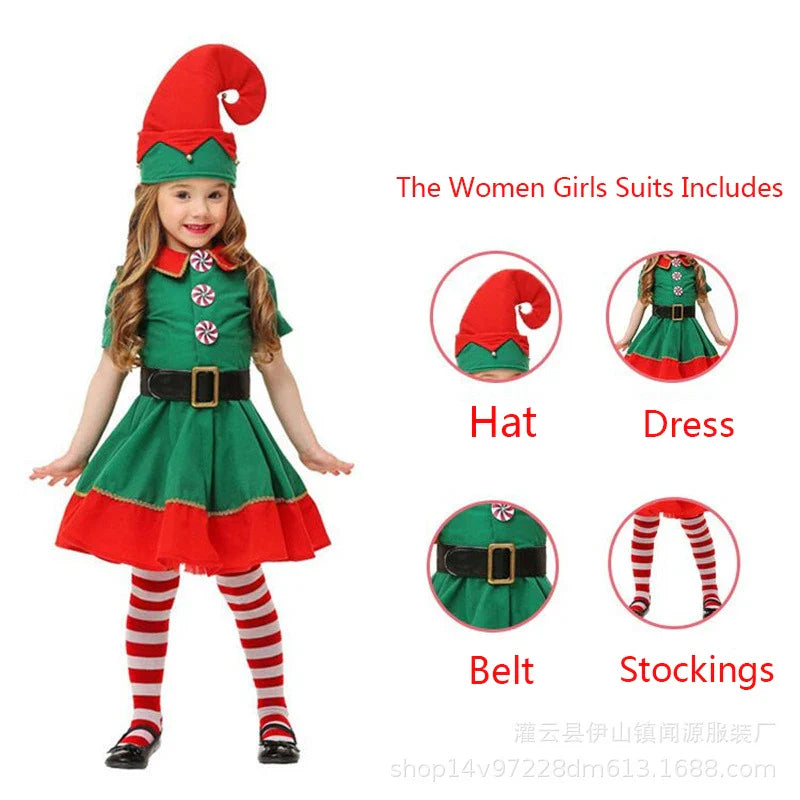 Christmas Elf Costume Set - Family Matching Outfits
