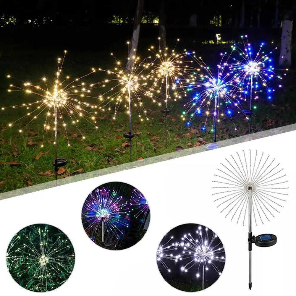 Feux d'artifice solaires - Décoration féerique de jardin