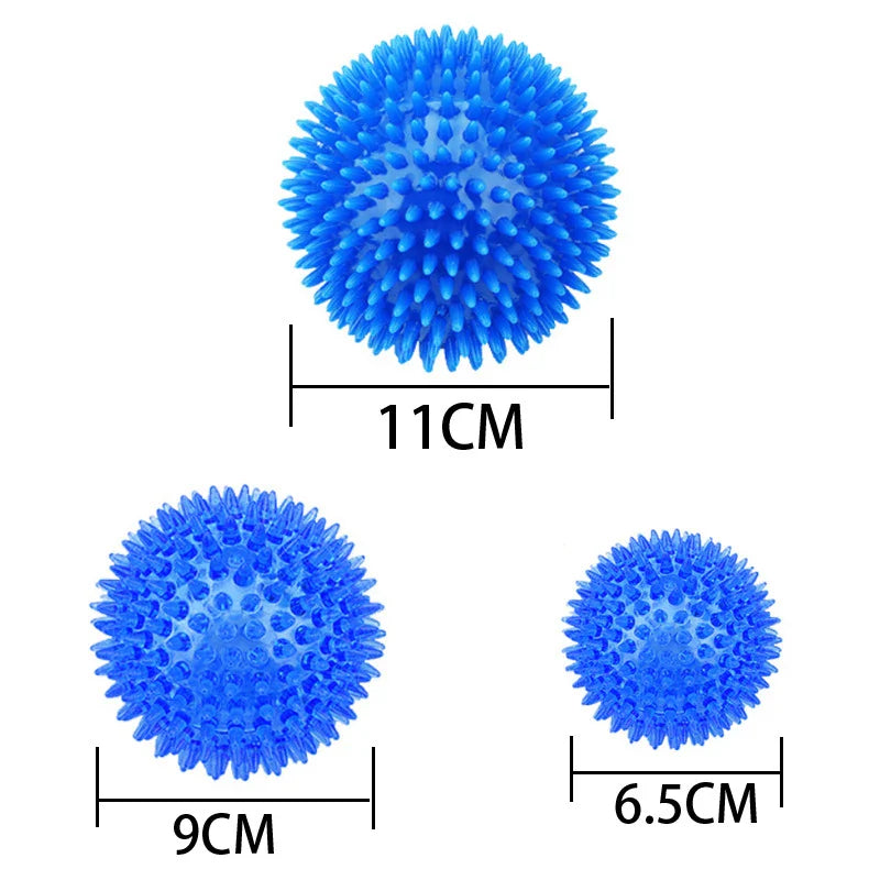 Balle de nettoyage des dents pour animaux de compagnie en TPR - Jouet couineur pour chiens