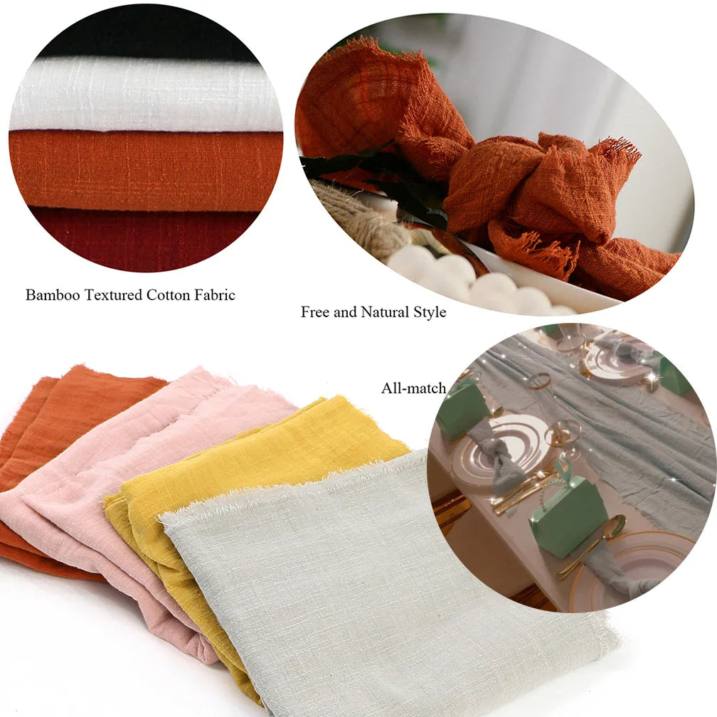 Lot de 50 serviettes en tissu de style rustique
