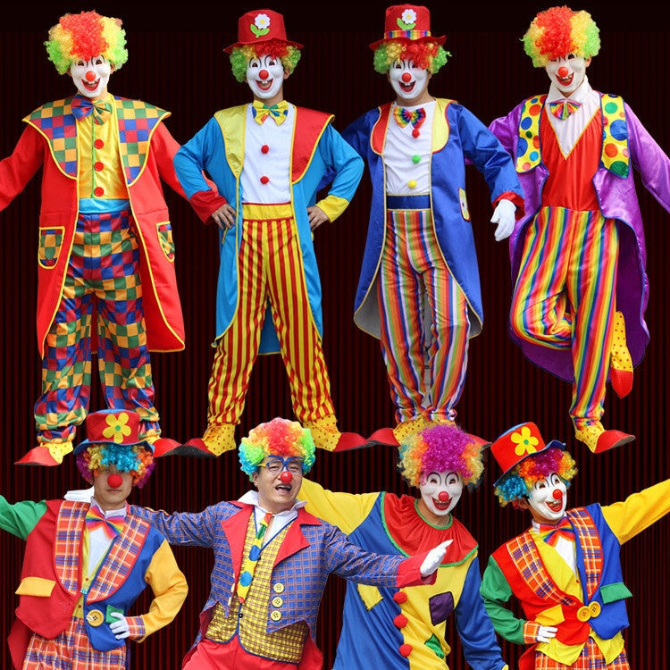 Ensemble de costumes de clown d'Halloween haut de gamme
