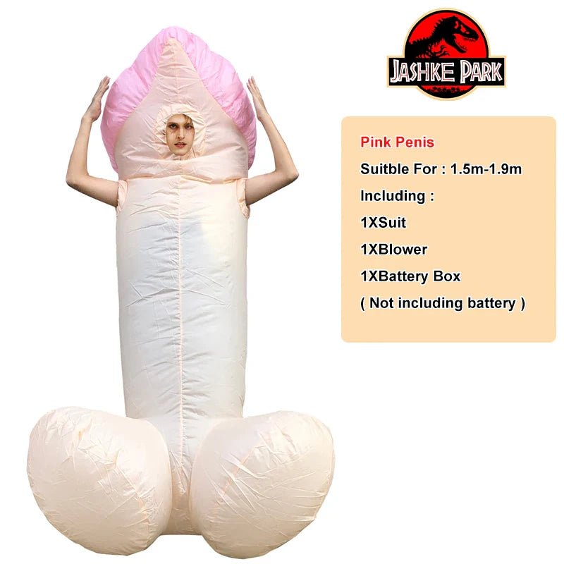 Adult Inflatable Penis Costume - Sexy Funny Party Dress - Cake Pops Parties