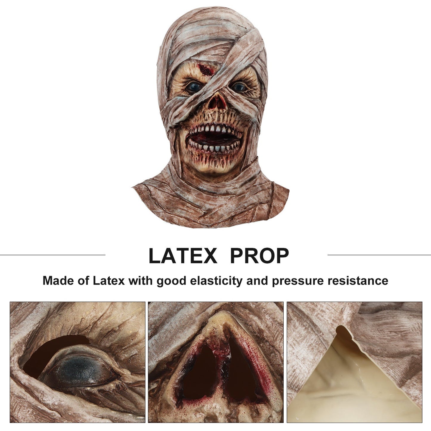 Masque d'Halloween de momie d'horreur