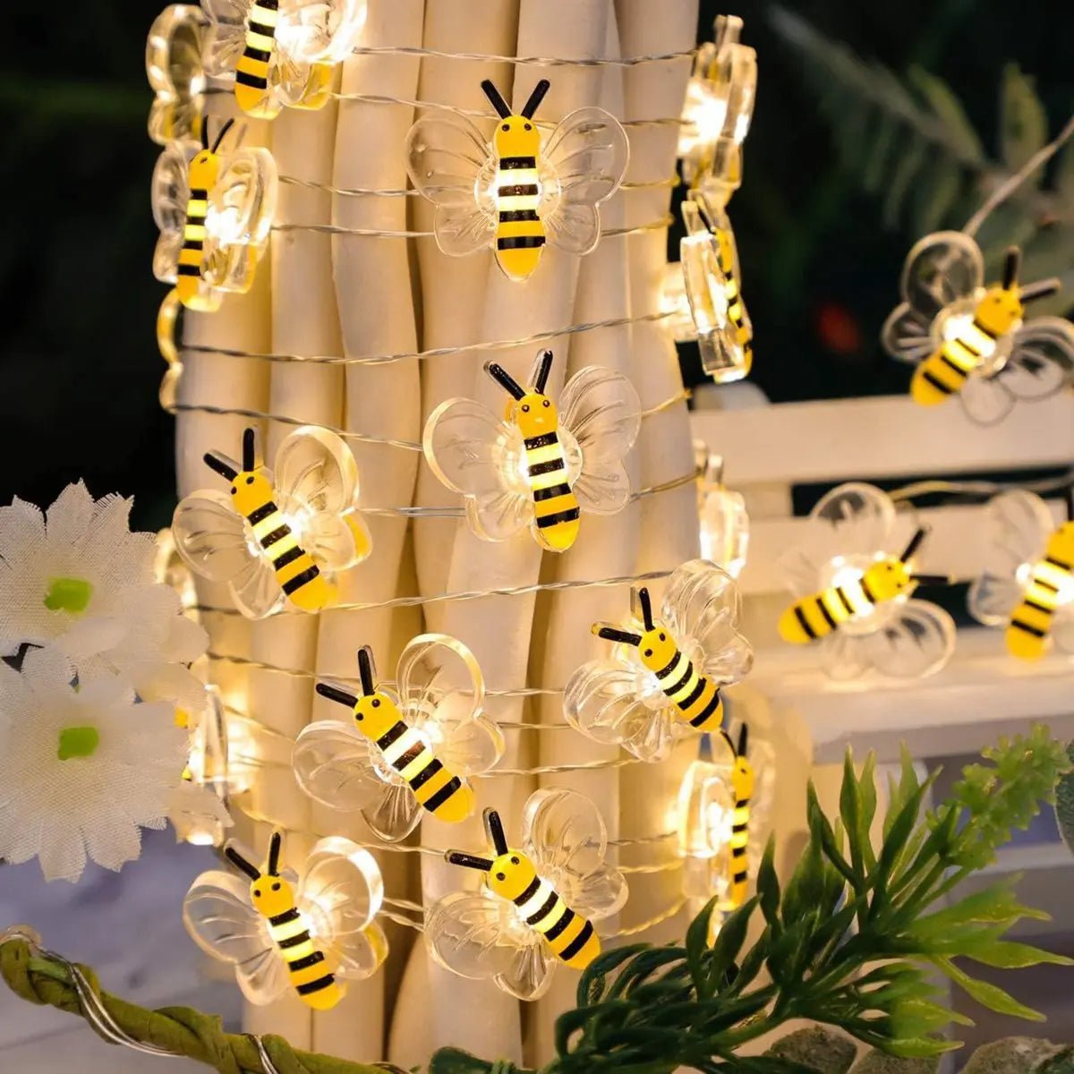 Bee Fairy Lights - 20 LED String Lights - Cake Pops Parties