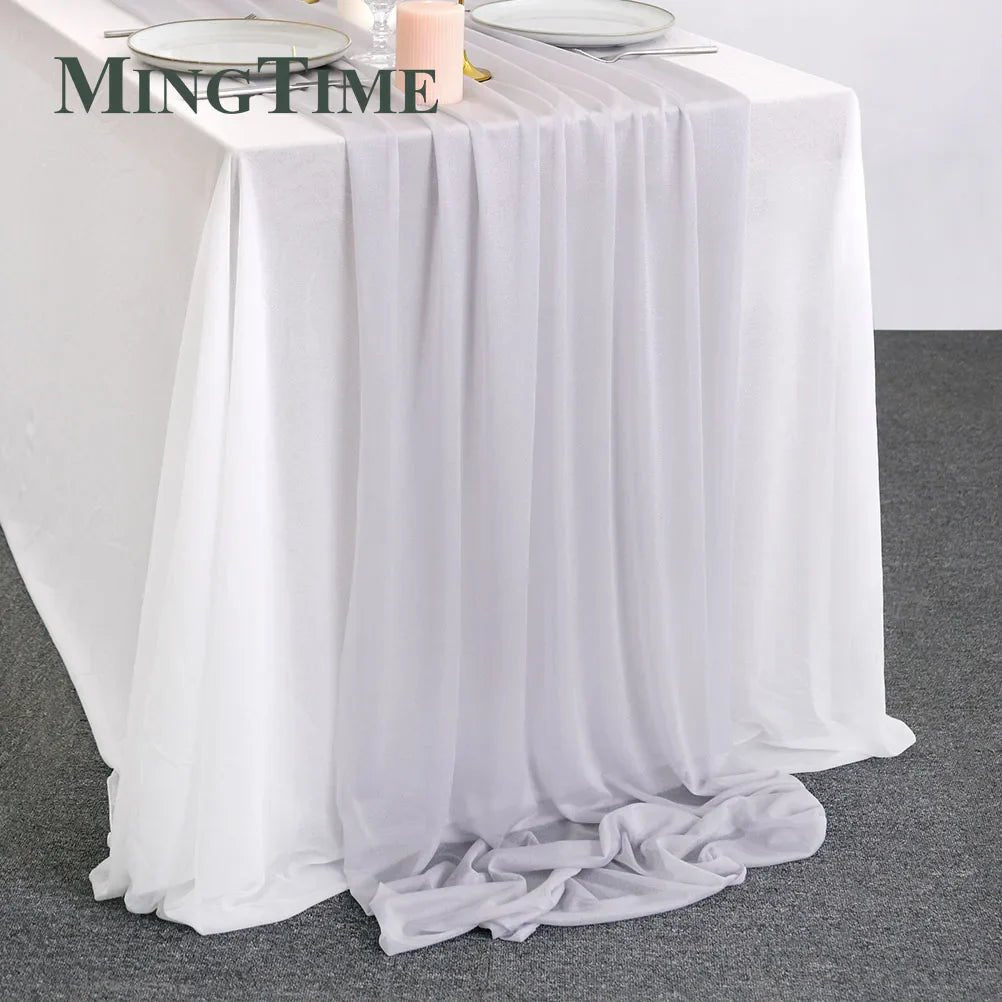 Blue Sheer Chiffon Table Runner - Cake Pops Parties