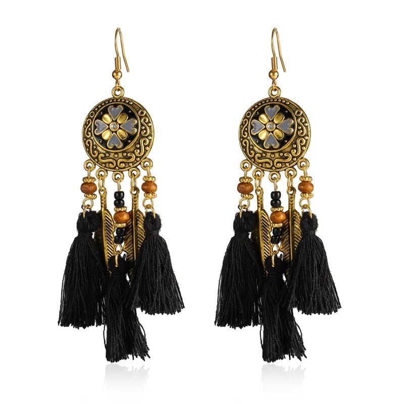 Boho Tassel Flower Summer Earrings - Cake Pops Parties