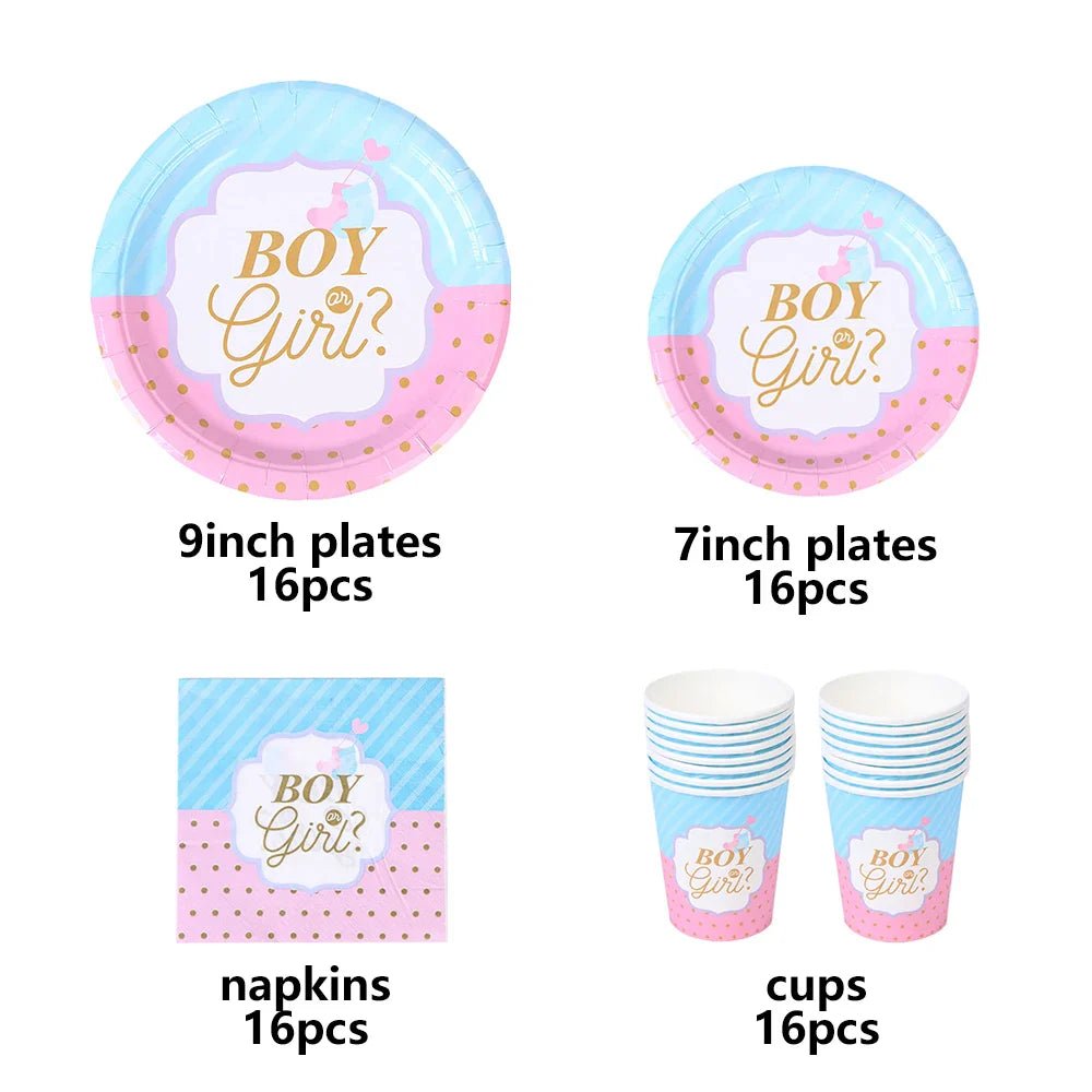 Boy or Girl Gender Reveal Party Set - Cake Pops Parties