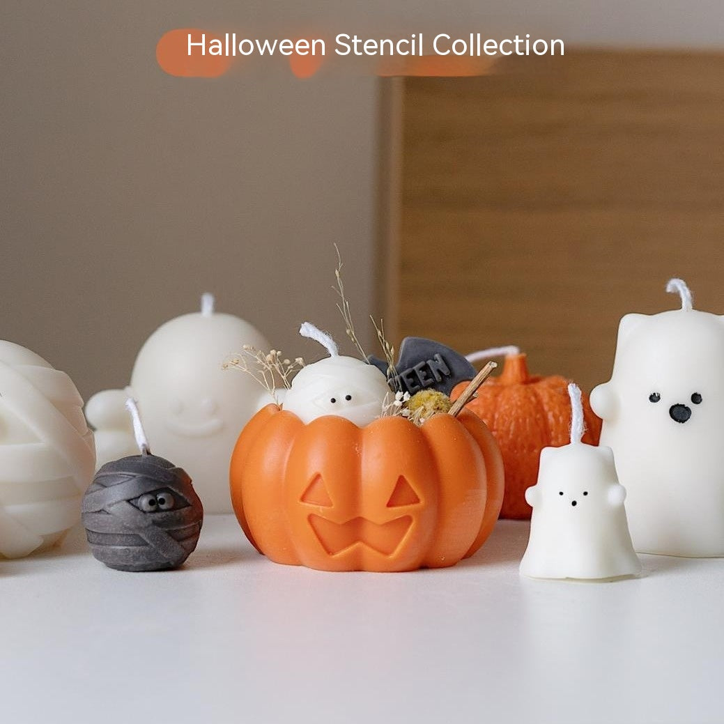 Moule en silicone pour fabrication de bougies d'Halloween