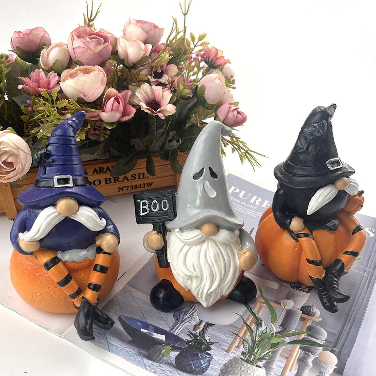 Ensemble de décorations effrayantes en résine pour Halloween