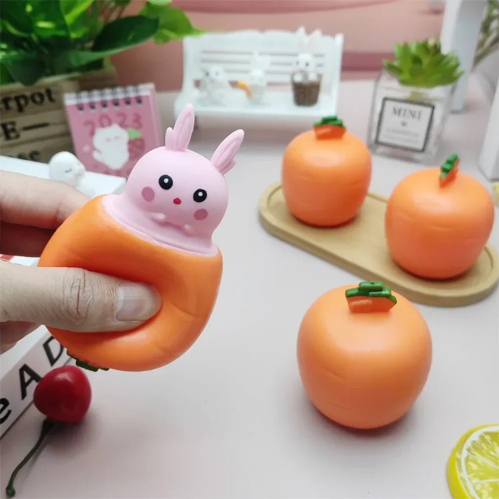Carrot Rabbit Cup Squishy Toy - Cake Pops Parties