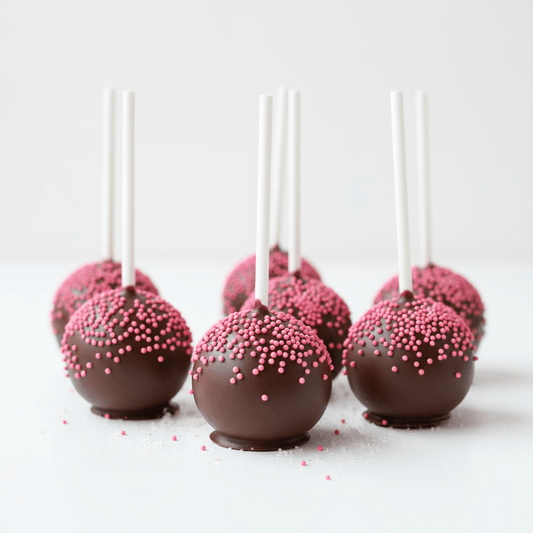 Chocolate Cake Pops With Pink Sprinkles - Cake Pops Parties