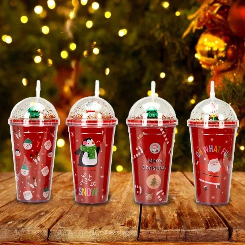 Christmas Cup with Lid & Straw - Cake Pops Parties