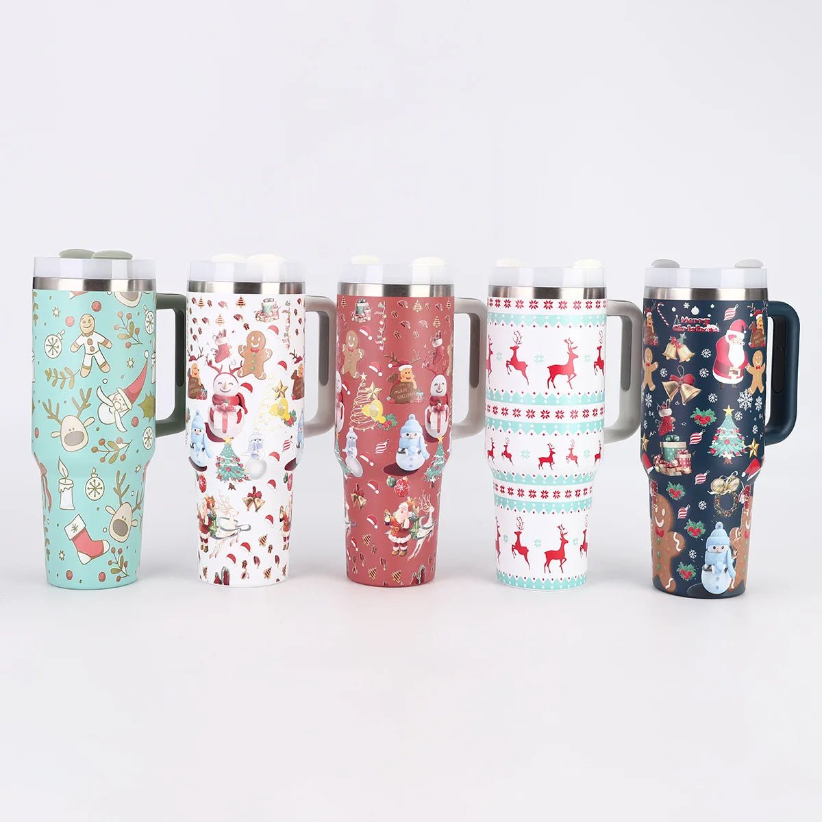 Christmas Gift 40oz Stainless Steel Thermos Tumbler with Handle - Cake Pops Parties