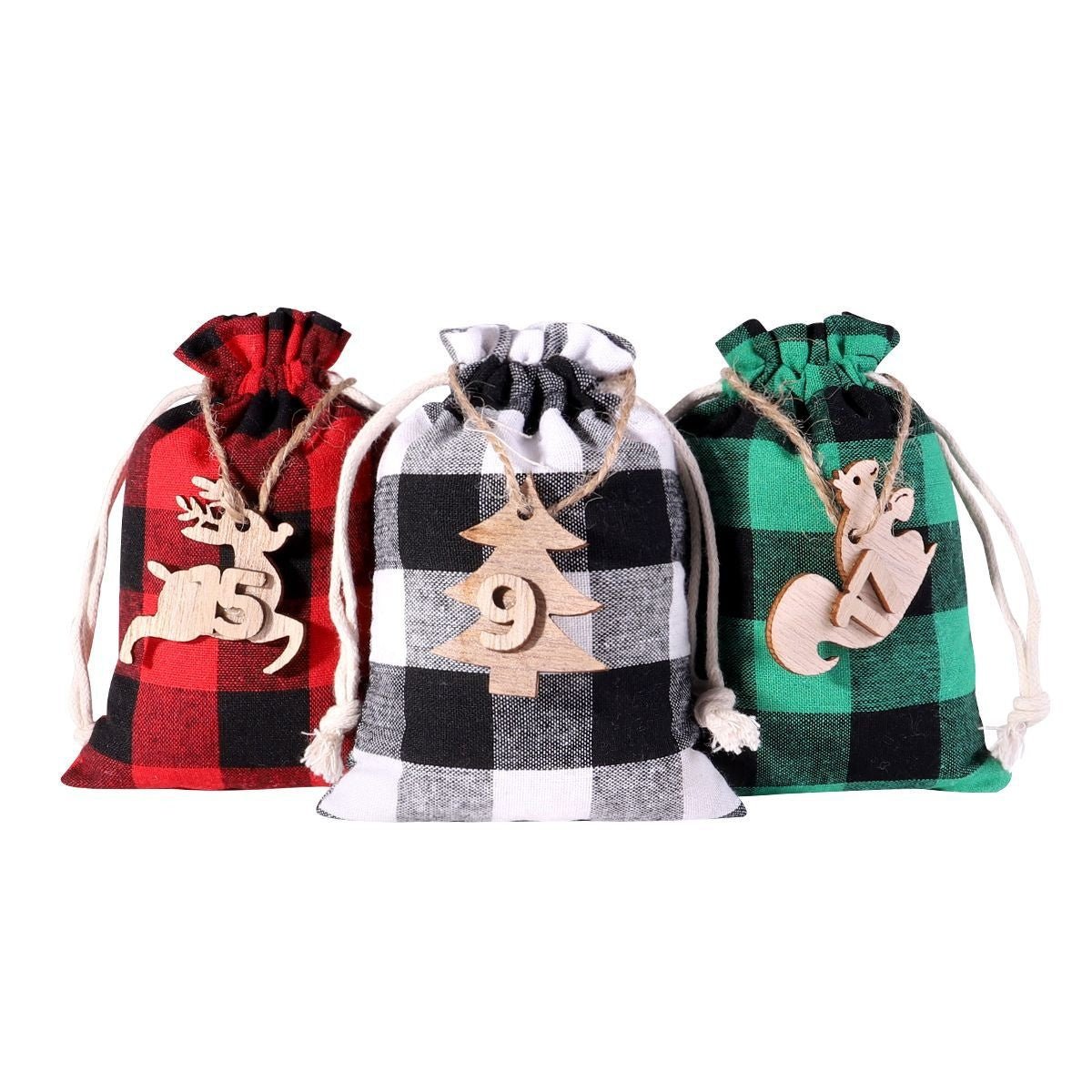 Christmas Linen Candy Bags Set - Cake Pops Parties