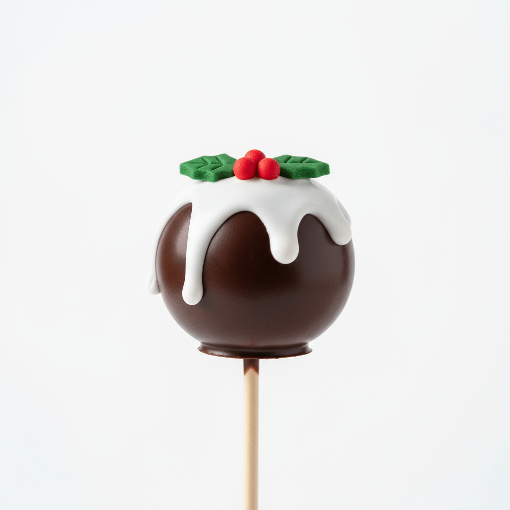Christmas Pudding Cake Pops - Cake Pops Parties