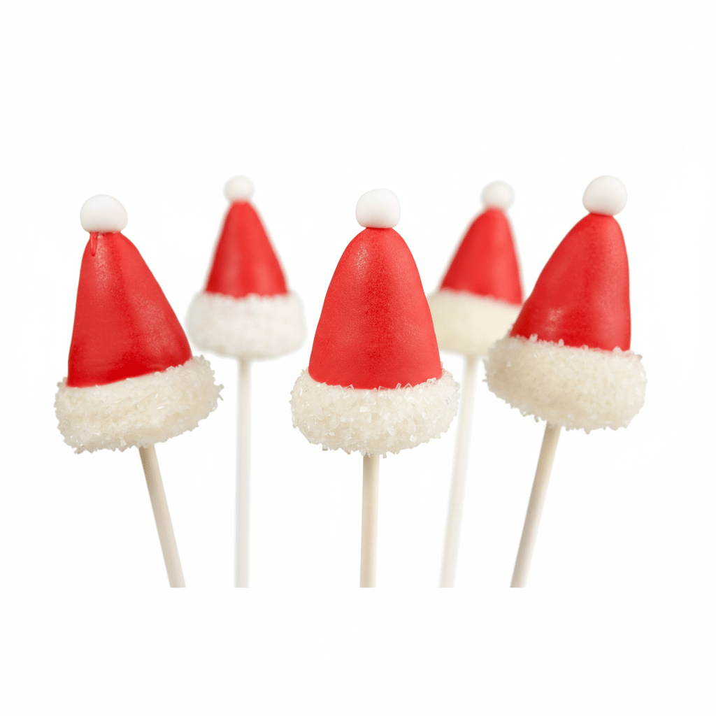 Christmas Santa Hat Cake Pop - Cake Pops Parties