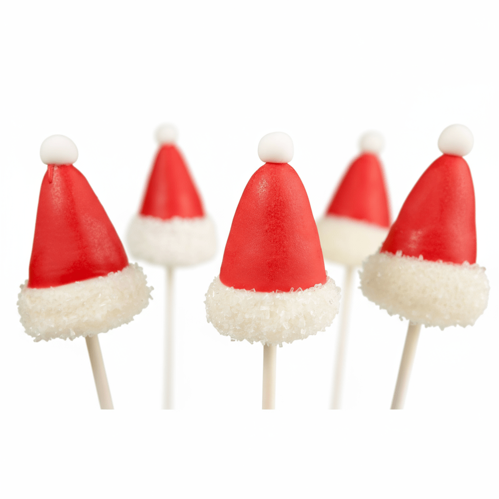 Christmas Santa Hat Cake Pop - Cake Pops Parties