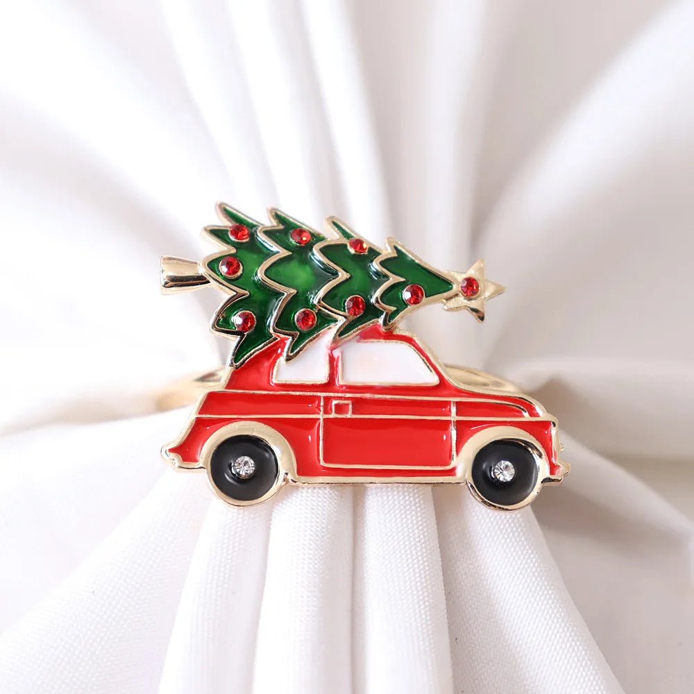 Christmas Tree Napkin Rings Set - Cake Pops Parties