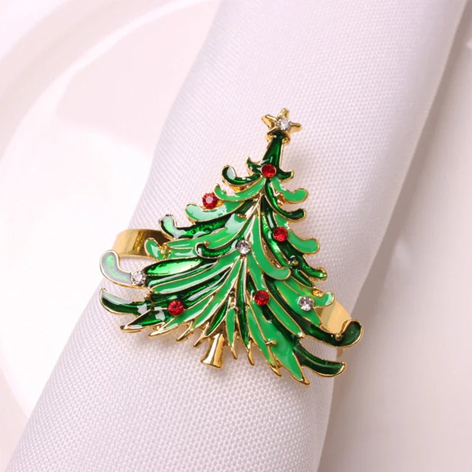 Christmas Tree Napkin Rings Set - Cake Pops Parties
