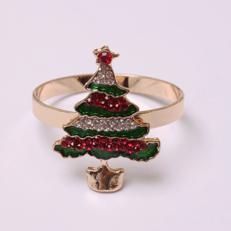 Christmas Tree Napkin Rings Set - Cake Pops Parties