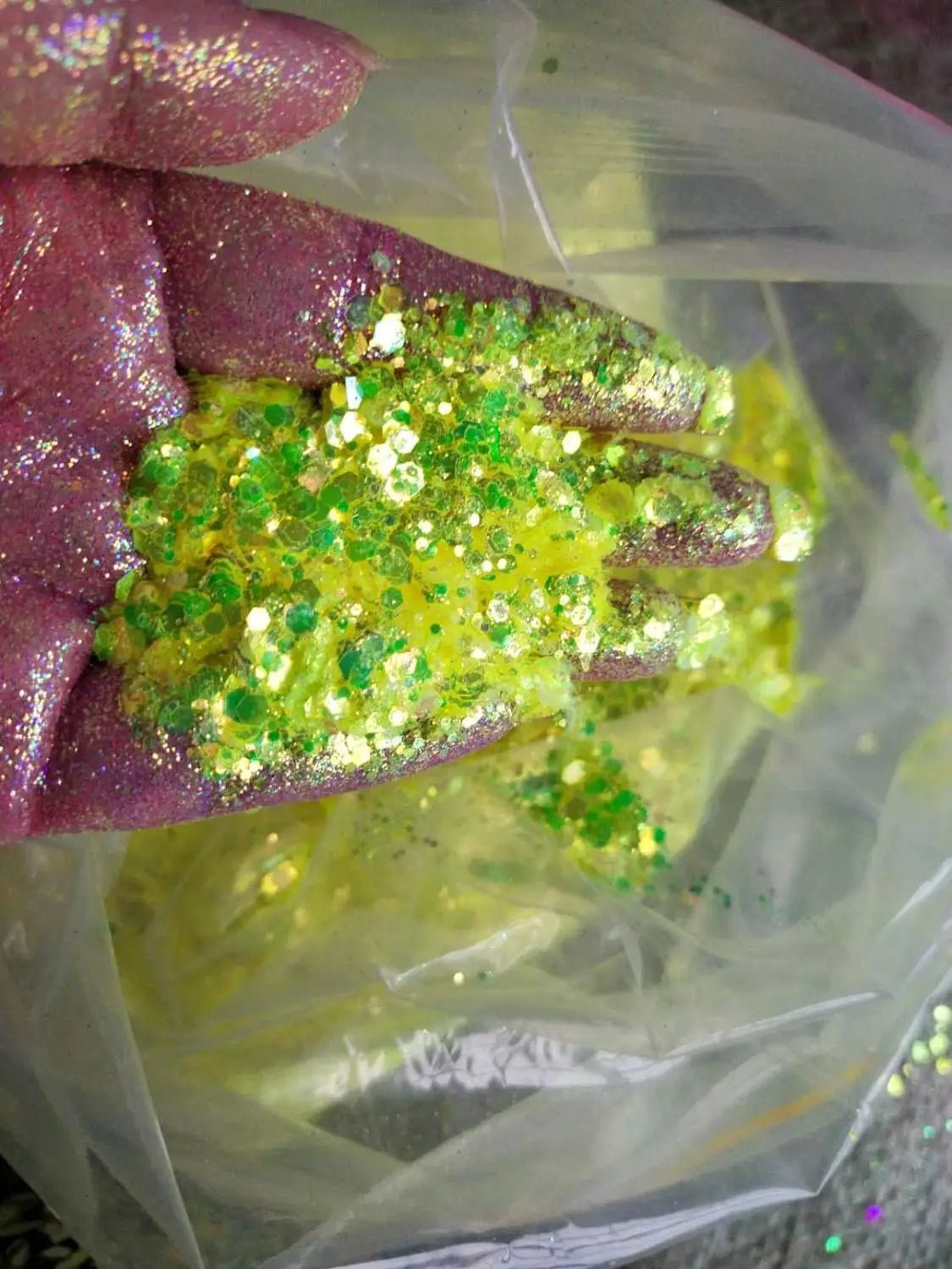 Chunky Mix Iridescent Glitter - 16 Colors 50g - Cake Pops Parties