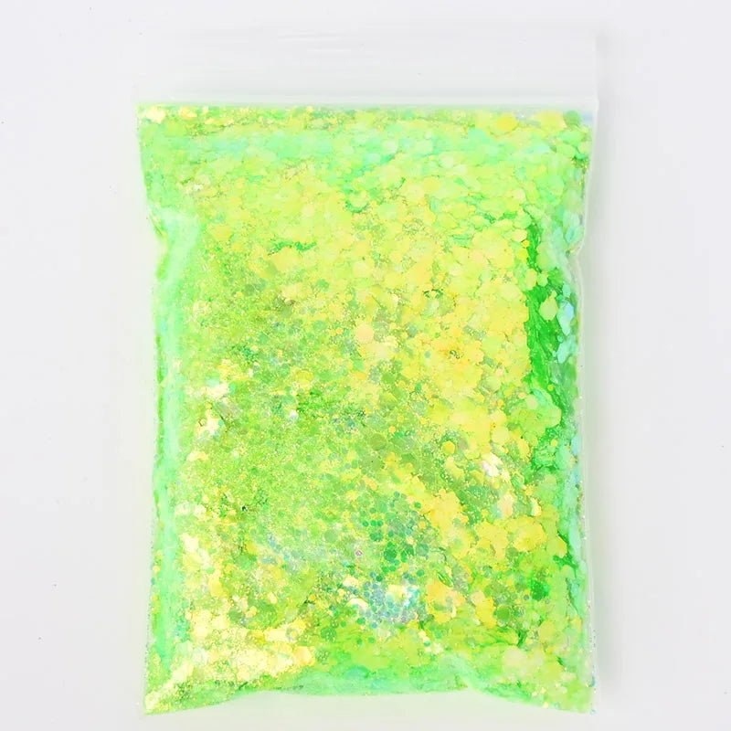 Chunky Mix Iridescent Glitter - 16 Colors 50g - Cake Pops Parties