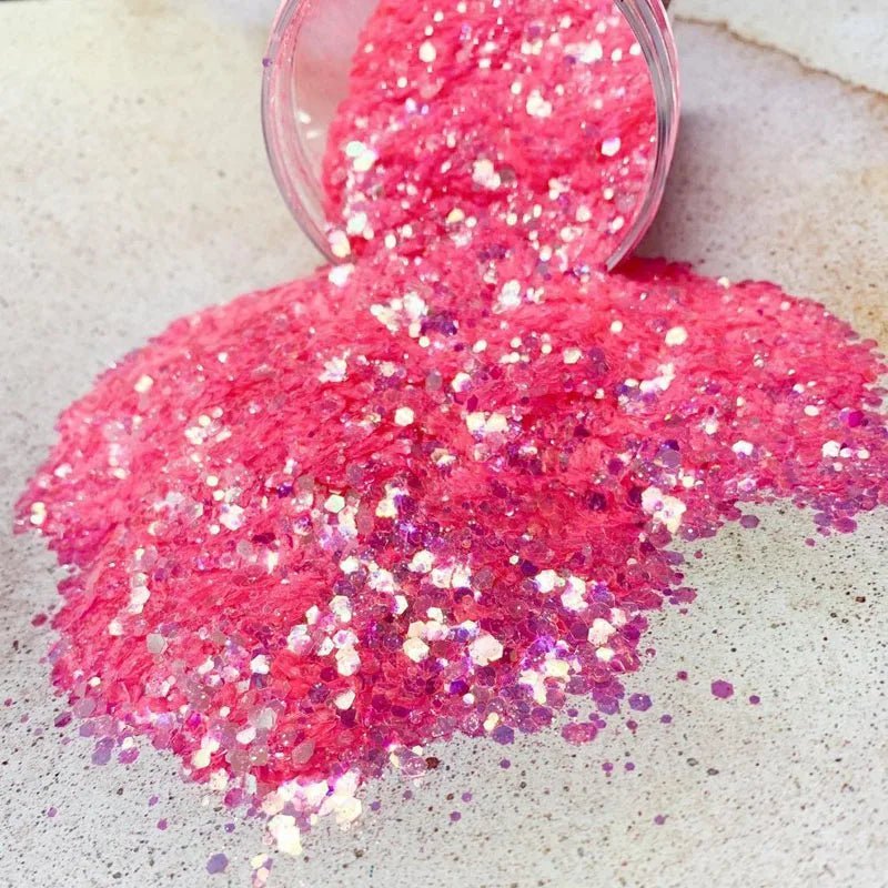 Chunky Mix Iridescent Glitter - 16 Colors 50g - Cake Pops Parties