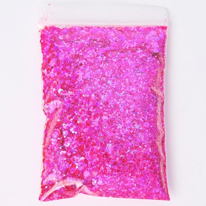 Chunky Mix Iridescent Glitter - 16 Colors 50g - Cake Pops Parties