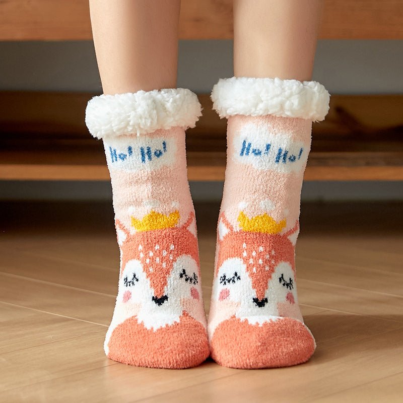 Cozy Christmas Children's Floor Socks - Cake Pops Parties