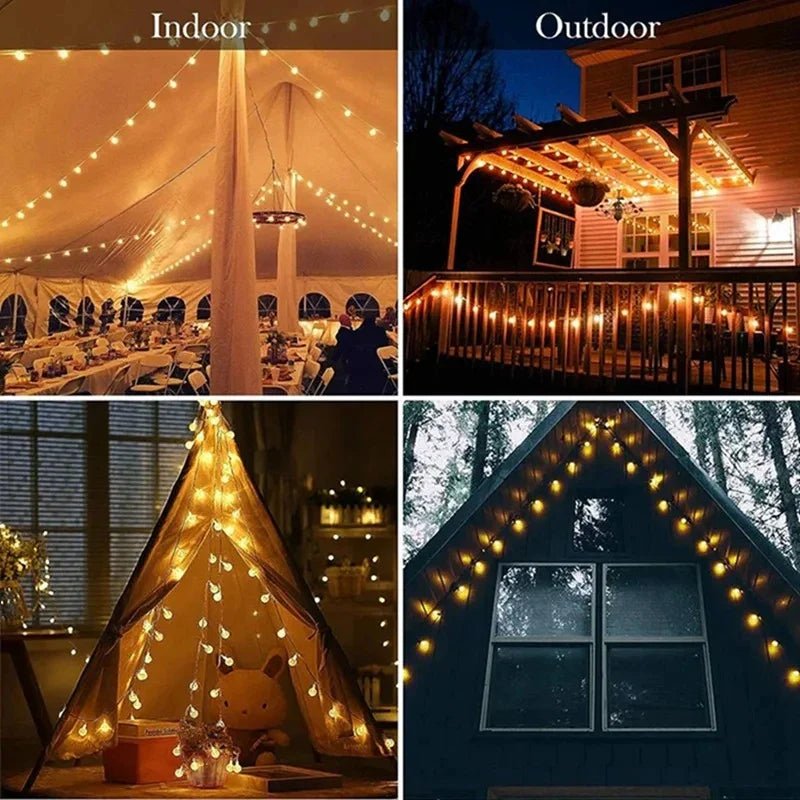 Crystal Ball Fairy String Lights - Outdoor Waterproof Christmas Decoration - Cake Pops Parties