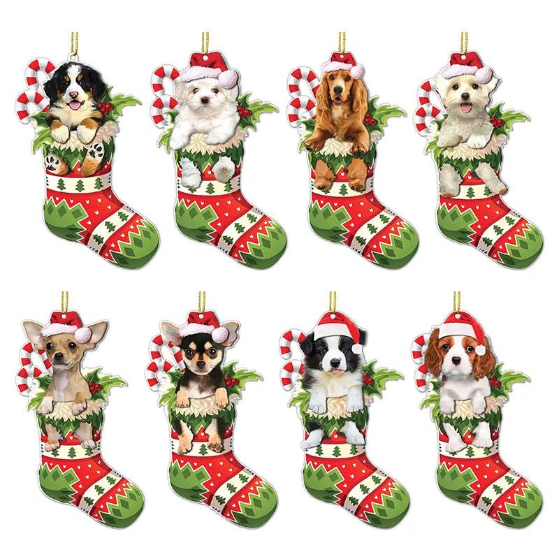 Dog Pendant Christmas Stockings - Cake Pops Parties