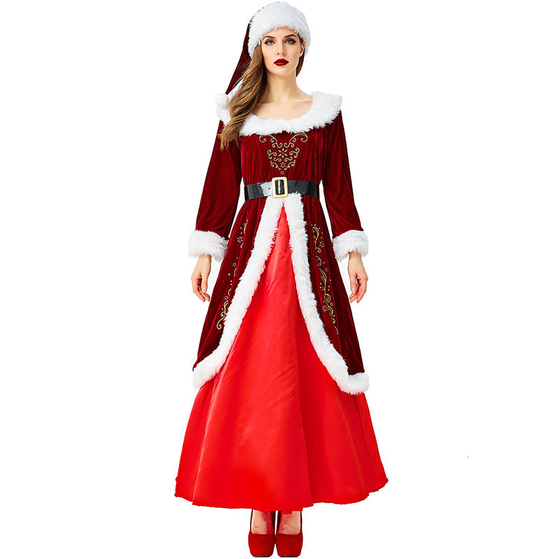 Costume rouge vin pour la veille de Noël