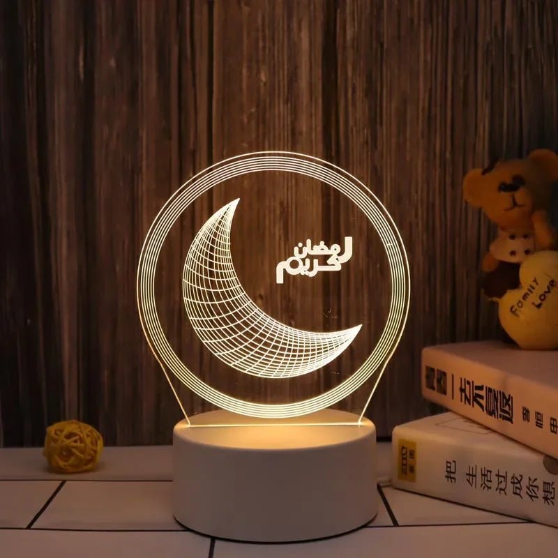 Eid Mubarak 3D LED Night Light - Cake Pops Parties