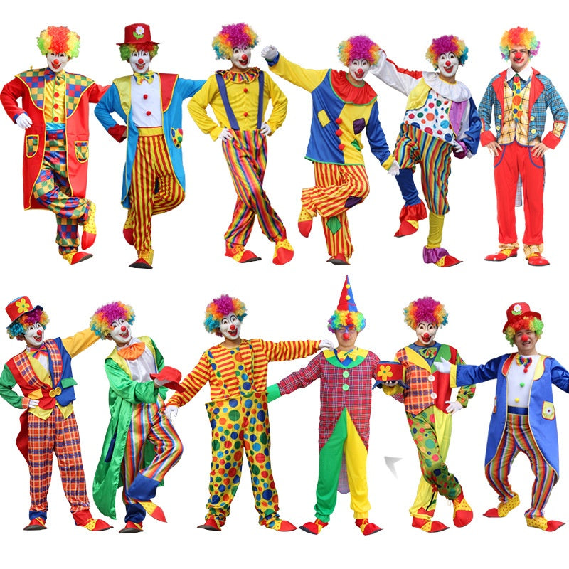 Ensemble de costumes de clown d'Halloween haut de gamme
