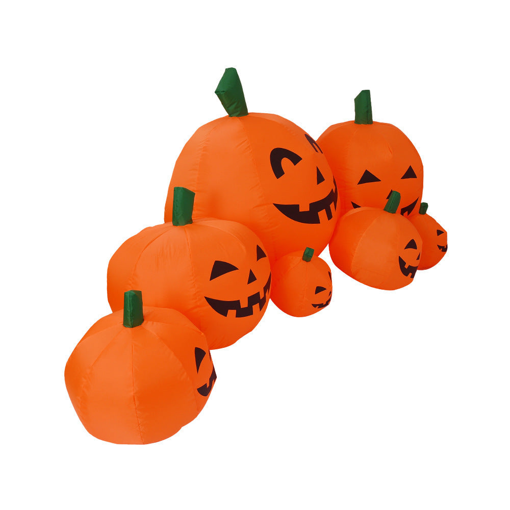 Décoration de vacances gonflable Halloween fantôme et citrouille