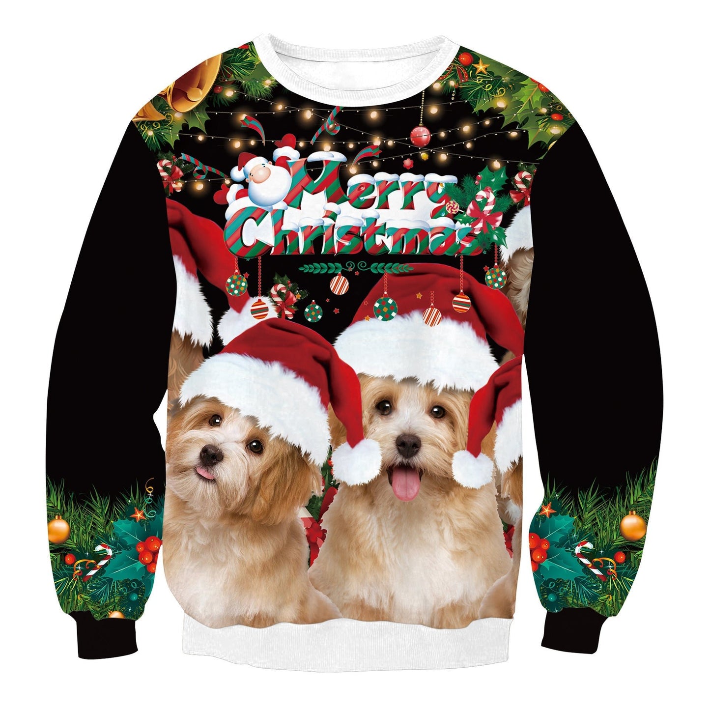 Festive Round Neck Christmas Sweater - Cake Pops Parties