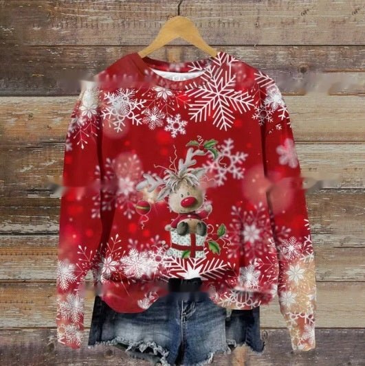 Funny Print Christmas Sweater for Ladies - Cake Pops Parties