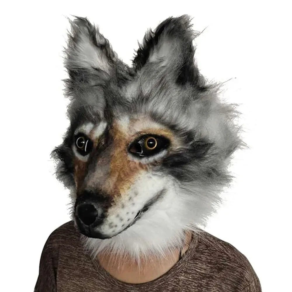 Furry Wolf Mask Animal Head - Halloween Party Cosplay - Cake Pops Parties