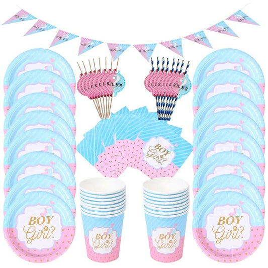 Gender Reveal Party Decor Set - Cake Pops Parties