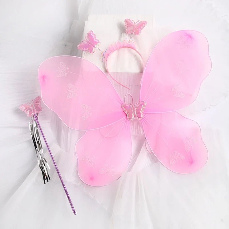 Girls Fairy Costume Set with Wings Tutu Dress - Cake Pops Parties