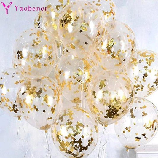 Gold Star Confetti Balloon Party Decor - Cake Pops Parties