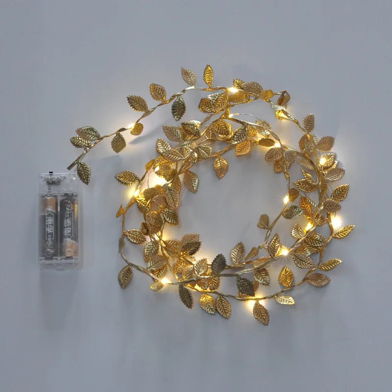 Golden Leaves String Lights - Christmas Fairy Lights - Cake Pops Parties
