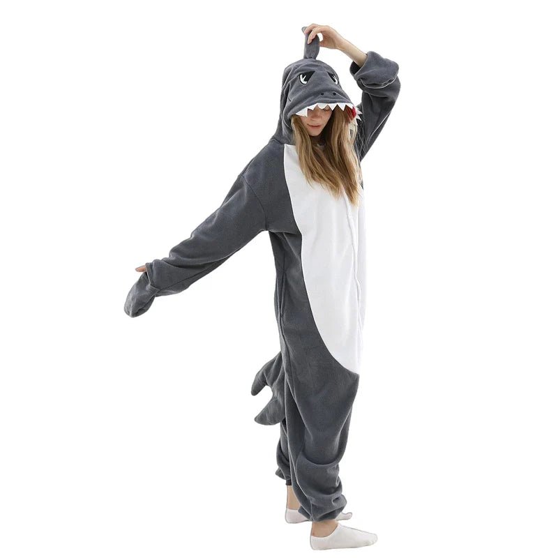 Grey Shark Kigurumi Pajamas - Cake Pops Parties